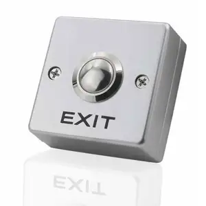 Stainless Steel Door Release Access Control Push Button Big Mushroom Green Exit Button
