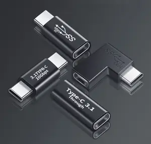 محول USB بزاوية يمنى 90 درجة, محول USB بزاوية يمنى 3.1 درجة من النوع C ذكر إلى أنثى ، موصل USB من أنثى إلى أنثى ، محول من ذكر إلى ذكر