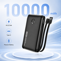 Neueste PD 22,5 W Schnellladende Powerbank für Telefone 10000 mAh Dual-Kompatibel OEM ODM 10k Kapazität mit 2 Kabeln