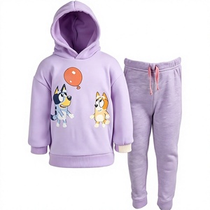 Ensemble de sweats à capuche en tissu pour enfants, ensemble de sweats à capuche avec personnage Bluey, pantalon de jogging gris, tenue décontractée pour enfants de 2 à 4 ans - Product Image 6