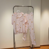 Ensemble pyjama pour femmes à manches courtes et pantalon long, imprimé avec plusieurs motifs, doux pour la peau, décontracté pour l'été, tenue de nuit pour la maison