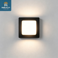 Appliques murales extérieures LED modernes blanc chaud pour porche, lampes murales élégantes pour l'éclairage d'hôtel