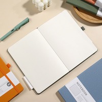 Nouveau carnet de notes à couverture rigide en cuir PU A6 de 80 g/m² avec impression personnalisée 2025, journal à points, journal personnalisé, journal intime