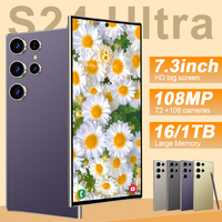 5G LTE CDMA S24 Ultra Ponsel Pintar Original Baru Android 15 Deca Core Layar LCD HD Pengisian Cepat 65W Bahasa Inggris Prancis