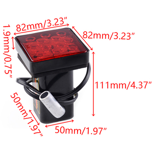 1 * PCS 12LED 12V Cubierta del receptor del enganche de remolque rojo Freno/Luz trasera para camioneta de remolque con conector - Product Image 3