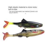 Leurre souple en silicone 3D-Eye T-Tail pour la pêche au bar en haute mer et en bateau, appât artificiel multicolore