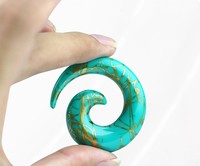 Tapers d'oreille en acrylique style punk en spirale pour l'élargissement des oreilles, bijoux corporels, dilatateurs d'oreille type escargot, tunnels et calibres d'oreille 1.6mm-20mm, piercing d'oreille