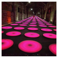 Brique lumineuse LED RGB 50 cm IP65 pour sol de danse en verre, lumières de jardin à effet musical vibrant, IRC 80, blanc chaud 3500K, 24V