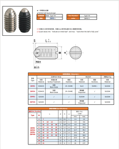 Zbpes tùy chỉnh cường độ cao bóng pit tông thép không gỉ Oxit Đen mùa xuân pit tông với rãnh hoặc lục giác ốc vít khác - Product Image 2