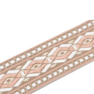 สายรัดผ้าไนลอนลายแจ็คการ์ดแบบเอธนิค กว้าง 5 ซม. หนาขึ้น พร้อมลายโลโก้ สำหรับกระเป๋า ของขวัญ ทำจากโพลีเอสเตอร์ - Product Image 5