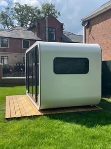 Casa Prefabricada Portátil de Acero con Puerta de Vidrio de Diseño Moderno Personalizable, Mini Casa Móvil Tipo Cápsula Espacial, Cabaña Apple Pod - Product Image 6