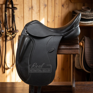 Silla de Montar Inglesa de Cuero de Alta Calidad, Colores Personalizados, Logotipo, Doma Clásica, Marca Real International Saddlery, Modelo RES-01, para Carreras de Caballos - Product Image 2