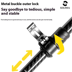 Bâton de marche ultra-léger en fibre de <span class=keywords><strong>carbone</strong></span> et titane pour randonnée, <span class=keywords><strong>trail</strong></span> et course à pied <span class=keywords><strong>pliable</strong></span> - Product Image 3