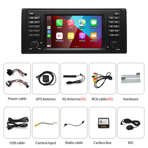 Lecteurs multimédias vidéo pour voiture HFMidia 7 pouces Android AUTO Carplay, radio Bluetooth, GPS, navigation pour BMW X5 E53 Série 5 E39 E38 - Product Image 5