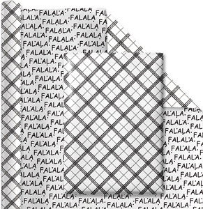 Factory Direct Sale Handwritten Letter Grid Pattern Wrapping Paper <b>Sheet</b> Custom Size Gift Packing Paper - Product Image 1
