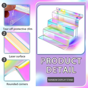 Exhibidor Acrílico Transparente de 4 Niveles con Logotipo Personalizado e Impresión Serigráfica para Organizador de Perfumes - Product Image 2