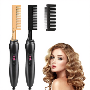 Lisseur à cheveux électrique portable le plus vendu 2025, brosse chauffante, peigne chauffant, lisseur électrique - Product Image 1