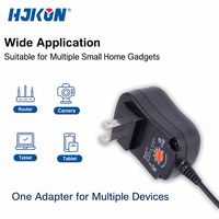 Adaptateur secteur universel à tension réglable avec prise US, 12W-48W, multi-embouts DC, adaptateur AC/DC pour appareils électroménagers