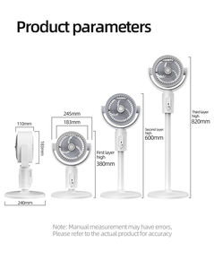 Ventilador de Piso Eléctrico al por Mayor, 5 Modos Ajustables, Ventilador de Torre de Mesa USB, Temporizador de 8h, Portátil, para Uso Doméstico y Exterior, con Control Remoto - Product Image 2