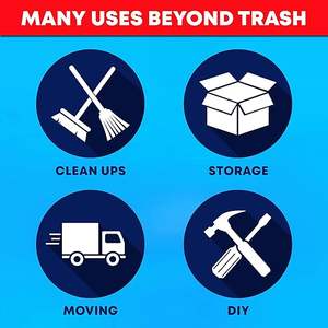 44-45 gallons 3 mil robuste extérieur intérieur extra large grand noir poubelle sac à ordures taille personnalisée couleur - Product Image 5