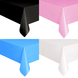 <span class=keywords><strong>Mantel</strong></span> desechable rosa <span class=keywords><strong>azul</strong></span> blanco manteles de plástico para fiesta de cumpleaños cubierta de mesa de <span class=keywords><strong>Navidad</strong></span> manteles de mesa rectangulares - Product Image 2
