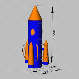 Custom Outdoor Team Building Event Use <b>Inflatable</b> Space Rocket PVC Race <b>Game</b> for Kids and Adults SG138 Team Building <b>Games</b> Custo - Product Image 3