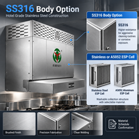 Hotte d'extraction de fumée commerciale robuste avec filtre ESP et option double passage pour les entrepreneurs en cuisines de restaurants