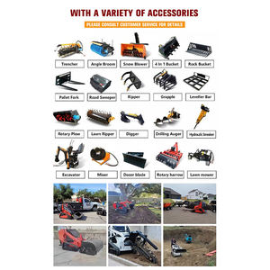 شحن مجاني CE/EPA EURO 5 جرافة حديقة صغيرة مسار جرافة صغيرة مع دلو اوجير - Product Image 5