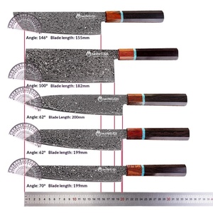 Cuchillo de Chef para Rebanar de Acero de Damasco con Mango de Ébano VG10 Forjado y Afilado, Cuchillo de Cocina para Comercio Exterior Transfronterizo - Product Image 5