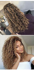 Européen américain africain cheveux longs bouclés femmes synthétique haute température fibre moelleux petites boucles <span class=keywords><strong>Afro</strong></span> <span class=keywords><strong>coiffure</strong></span> naturel doux - Product Image 6