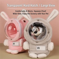 Sac de transport pour animaux Space Bunny avec fenêtre transparente en forme de dôme, porte-bébé et sac à bandoulière pour petaurs et petits animaux, respirant