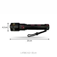 Lampe torche en alliage d'aluminium à laser blanc haute puissance, pour la défense personnelle, la recherche en extérieur, l'éclairage d'urgence