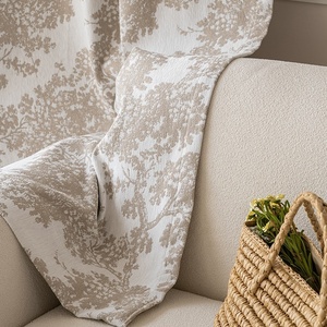 Français rétro Bayberry arbre Chenille Jacquard épaissi <span class=keywords><strong>rideau</strong></span> occultant fini en gros salon balcon <span class=keywords><strong>baie</strong></span> vitrée - Product Image 1