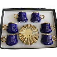 Veweet — ensemble de café éthiopien 80ml, 12 pièces, en porcelaine, Set de tasses et soucoupes