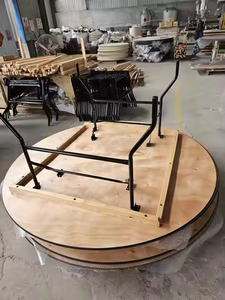 Muebles de Madera Plegables para Eventos, Banquetes, Cenas y Fiestas al Aire Libre, Mesa de Banquete para Bodas, Venta al Por Mayor - Product Image 5