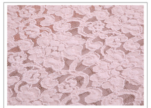 Nuovo tessuto di pizzo elastico in broccato di cotone lana di broccato tessuto di pizzo leggero Color albicocca - Product Image 6