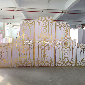 Decorazione di nozze DKB taglio di lusso costruzione di Design della <span class=keywords><strong>finestra</strong></span> posteriore parete a goccia evento di nozze sfondo della fase - Product Image 6