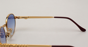 แว่นกันแดดกรอบวงรีสไตล์วินเทจสีทอง24K แว่นกันแดดสีทองแว่นกันแดดคุณภาพ - Product Image 4