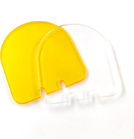 Kit de protection d'objectif optique Bowei pour observation extérieure – 3 plaques de protection en acrylique jaunes et 3 transparentes, compatibles avec base multi-creux universelle de 20 mm