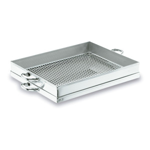 Scolapiatti con griglia a rete per uso in cucina in acciaio inossidabile 12x16 pollici - Product Image 1
