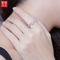 Bague de luxe pour femme en moissanite micro-pavée, motif serpent mécanique, en argent sterling S925 plaqué rhodium, 0,5 ct, couleur D, certifiée GRA, sertie à griffes
