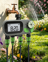 Temporizador de Riego Automático para Jardín, 4 Salidas, Controlador de Riego Programable para Granja, Invernadero y Jardín