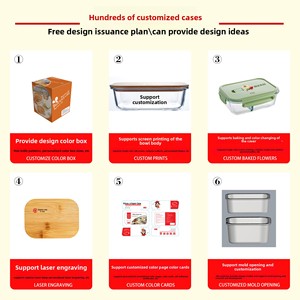 Transparent Glass Rectangular Crisper <b>Lunch</b> <b>Box</b> Microwave Oven High Temperature Resistant Heatable Household Food Plastic - Product Image 3