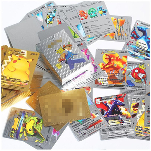 55 paquets de cartes Pokémon TCG en feuille d'or, feuille d'<span class=keywords><strong>argent</strong></span>, feuille noire et cartes diamant pour les fans d'anime et les collectionneurs - Product Image 5