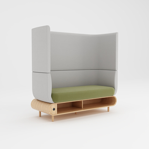 Sillón de Oficina Moderno y Lujoso con Respaldo Alto Acústico para 2 Personas, Muebles de Oficina para Visitantes JT con Respaldo Alto JT - Product Image 3