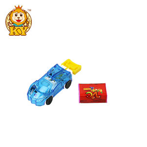 Juego de chicles con sabor afrutado para niños al por mayor con tatuaje y juguete de plástico con forma de coche - Product Image 3