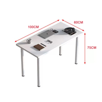 Escritorio para Computadora YODA Blanco con Superficie de MDF y Patas de Metal para Oficina en Casa (Modelo YD-ID401)