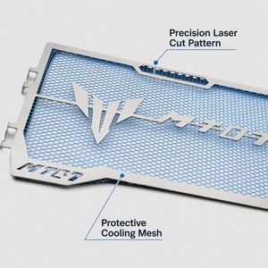Protection de radiateur pour <span class=keywords><strong>Yamaha</strong></span> MT07 <span class=keywords><strong>MT</strong></span> <span class=keywords><strong>07</strong></span> 2014 <span class=keywords><strong>2019</strong></span>, grille de protection en acier inoxydable, 5 couleurs, pièces de modification de moto - Product Image 3