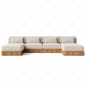 Cao cấp ngoài trời Vườn sofa đặt đồ nội thất không thấm nước với đệm dày Bàn cà phê cho sân cỏ sân sau - Product Image 3