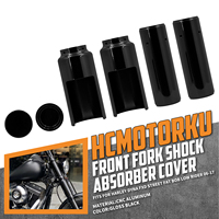 Tapas Protectoras de Horquilla Delantera para Motocicleta, Cubierta de Aluminio para Amortiguador, Compatible con Harley Dyna Low Rider FXD Street Fat Bob 06-17